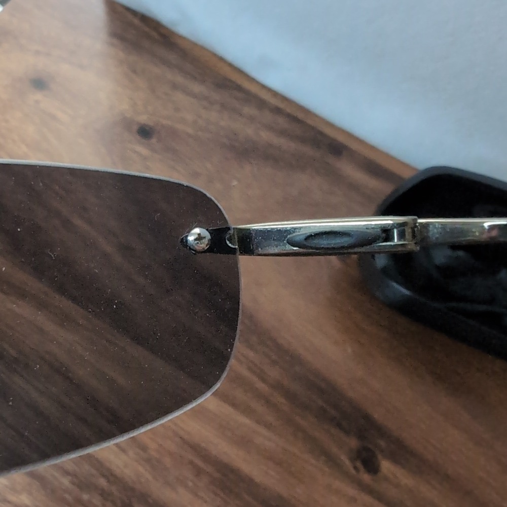Oakley Why 8.1 Rimless Sunglasses Silver Frame Tinted Lens with Case HDO